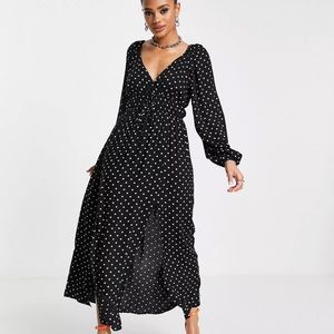 Polka dot long dress